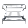Rosebery Kids Metal Living Twin Over Futon Bunk Bed in Silver