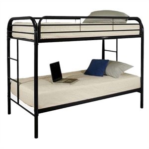 Rosebery Kids Twin Over Twin Bunk Bed in Black
