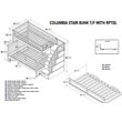 Rosebery Kids Twin over Full Staircase Bunk Bed with Trundle in White