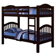 Rosebery Kids Twin over Twin Bunk Wood Bed in Espresso