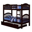 Rosebery Kids Twin over Twin Bunk Wood Bed in Espresso
