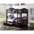 Rosebery Kids Twin over Twin Bunk Wood Bed in Espresso