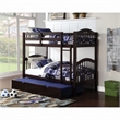 Rosebery Kids Twin over Twin Bunk Wood Bed in Espresso