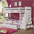 Rosebery Kids Twin over Twin Bunk Bed with Trundle in White