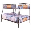 Rosebery Kids Full XL over Queen Metal Bunk Bed in Sandy Black
