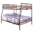 Rosebery Kids Full XL over Queen Metal Bunk Bed in Sandy Black