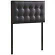 Rosebery Kids Vinyl Black Headboard Twin Elegant Tufted Button 52.5