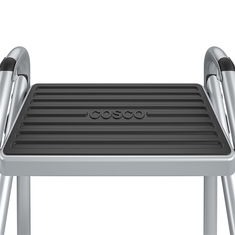 Rosebery Kids 3-Step Metal Rolling Step Ladder in Black