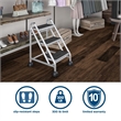 Rosebery Kids 3-Step Metal Rolling Step Ladder in Black
