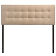Modern Fabric Upholstered Full Panel Headboard in Beige