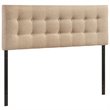 Modern Fabric Upholstered Full Panel Headboard in Beige