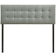 Upholstered Queen Panel Headboard in Gray