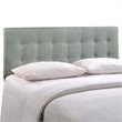 Upholstered Queen Panel Headboard in Gray