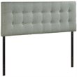 Upholstered Queen Panel Headboard in Gray