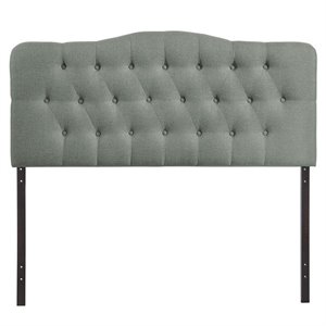 Queen Tufted Panel Headboard in Gray