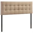 Modern Fabric Upholstered Queen Panel Headboard in Beige