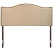 NewTitle: Pemberley Row Linen Cafe Upholstered Queen Panel Headboard Rectangular Nailhead Trim 51.5