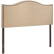 NewTitle: Pemberley Row Linen Cafe Upholstered Queen Panel Headboard Rectangular Nailhead Trim 51.5