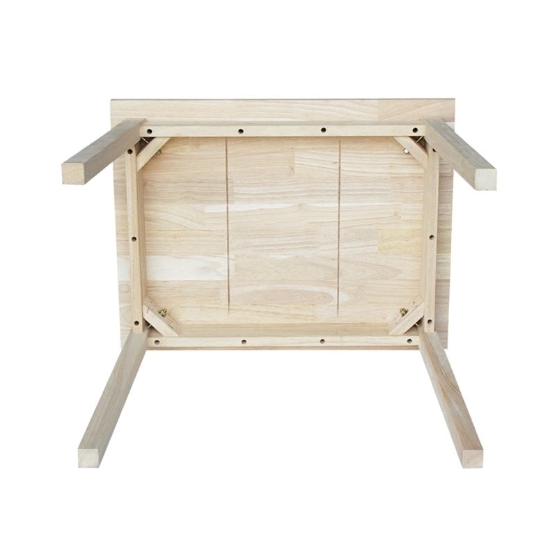 Rosebery Kids Solid Wood Kids Table with Butcher Block Surface in Natural