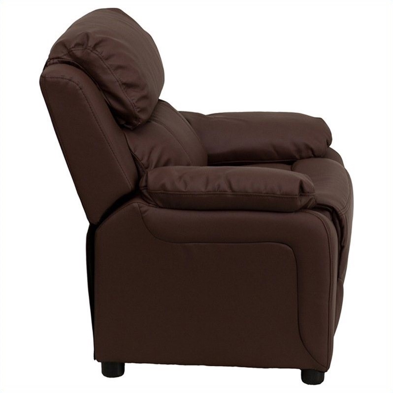 Rosebery Kids Contemporary Kids Recliner in Brown