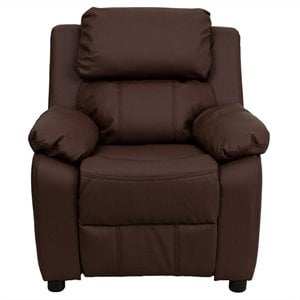 Rosebery Kids Contemporary Kids Recliner in Brown