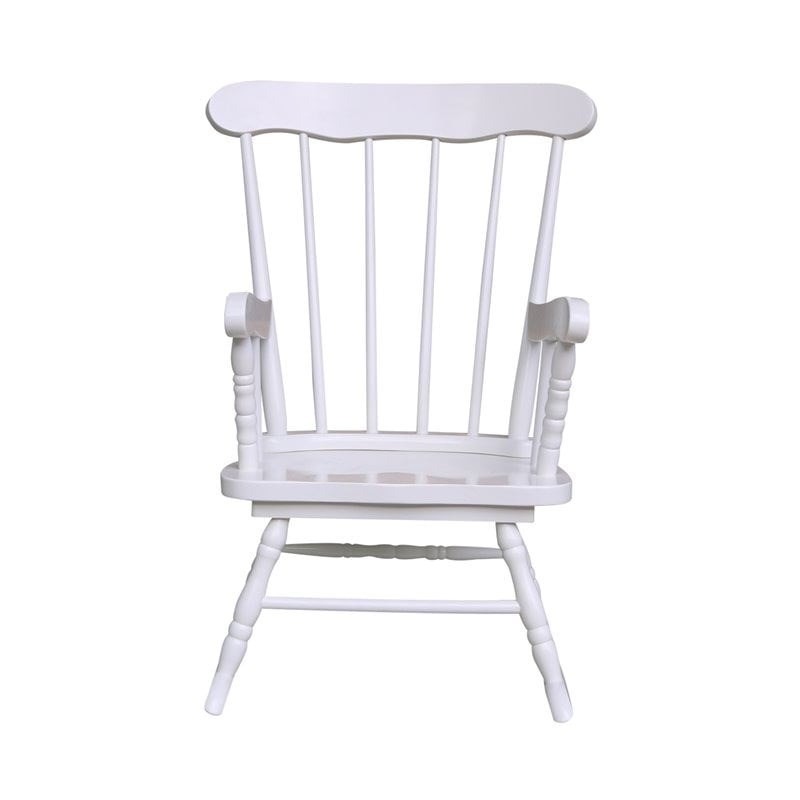 Rosebery Kids Solid Para Wood Linen White Rocker 27.75