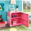 Rosebery Kids Traditional Metal Race Car Nightstand in Pink