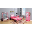 Rosebery Kids Traditional Metal Race Car Nightstand in Pink