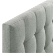 Modern Fabric Queen Tufted Panel Headboard in Gray