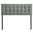 Full Tufted Panel Headboard in Gray