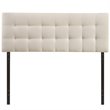 Modern Fabric Full Tufted Panel Headboard in Ivory