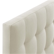 Modern Fabric Full Tufted Panel Headboard in Ivory