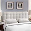 Rosebery Kids Faux Leather White Panel Headboard Tufted Full Size