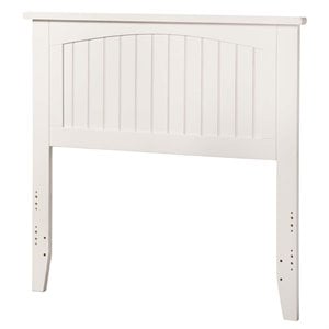 Rosebery Kids Twin Solid Wood Panel Headboard in White Finish