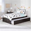 Twin Platform Bed with Trundle in Espresso