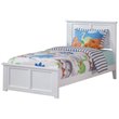 Rosebery Kids Twin XL Wood Foundation Bed with Matching Footboard in White