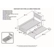 Rosebery Kids Twin Platform Bed with Matching Footboard & Twin Trundle in White