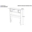 Rosebery Kids Twin Wood Bookcase Storage Headboard in White Finish
