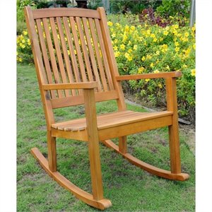 Large Porch Patio Rocker in Natural Stain