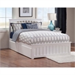 Rosebery Kids Queen Platform Bed with Footboard & Storage Drawers in White