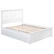 Rosebery Kids Queen Platform Bed with Footboard & Storage Drawers in White