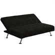 Tufted Sleeper Sofa in Black and Chrome