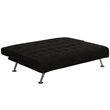 Tufted Sleeper Sofa in Black and Chrome