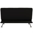 Tufted Sleeper Sofa in Black and Chrome