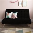 Tufted Sleeper Sofa in Black and Chrome