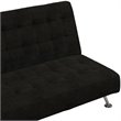 Tufted Sleeper Sofa in Black and Chrome