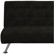 Tufted Sleeper Sofa in Black and Chrome