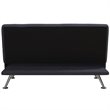 Tufted Sleeper Sofa in Dark Blue and Chrome