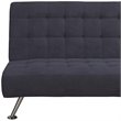 Tufted Sleeper Sofa in Dark Blue and Chrome