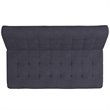 Tufted Sleeper Sofa in Dark Blue and Chrome